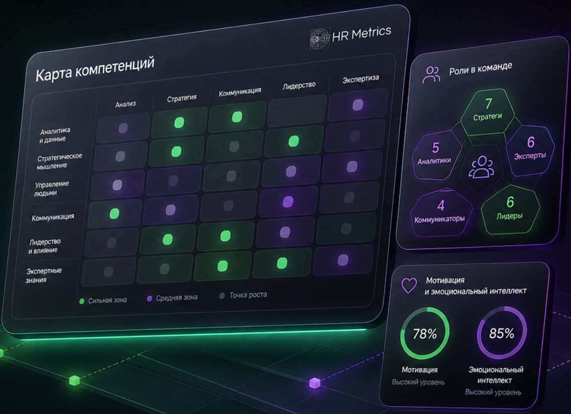 Карта компетенций команды HR Metrics